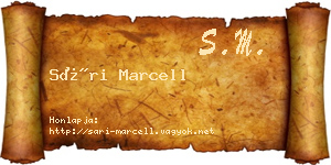 Sári Marcell névjegykártya